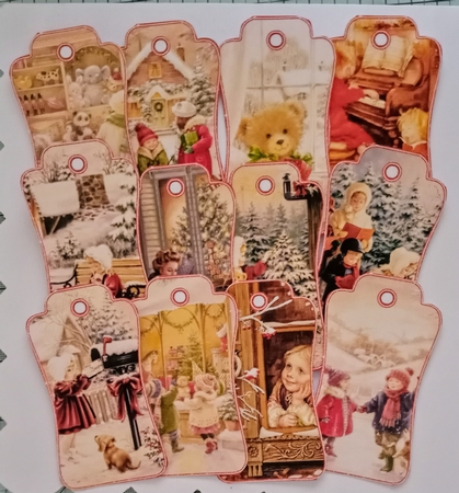 Christmas Vintage Tags #3 by Jackie Odonnell