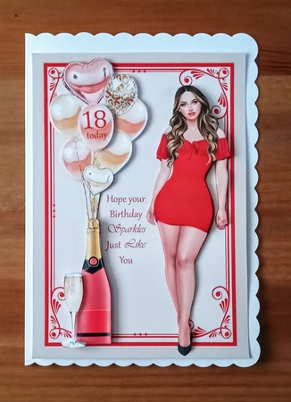 A5 Special Age Card Red by Jackie Odonnell
