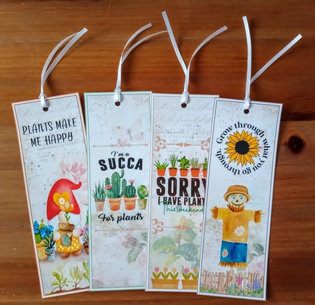 Gardening plants 4 x Bookmarks  by Jackie Odonnell