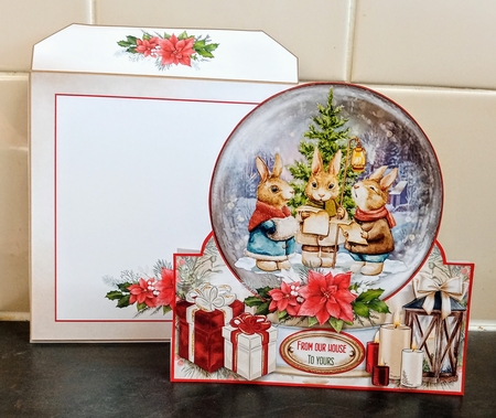 Cute 6x6 Christmas Snow Globe 05 Shaped Mini Page Kit by Jackie Odonnell