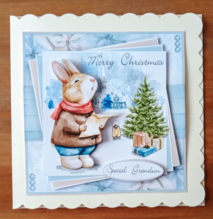 Son-Grandson Bunny Christmas Mini Kit by Jackie Odonnell