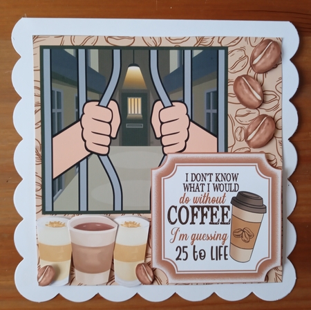 I dont know what i would do without coffee card front by Jackie Odonnell