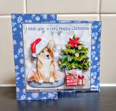 Christmas Corgi Fold Back  by Jackie Odonnell