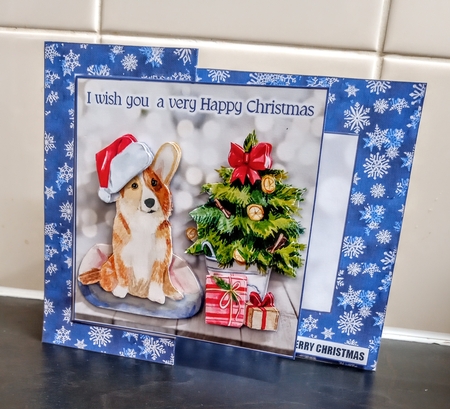 Christmas Corgi Fold Back  by Jackie Odonnell