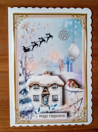 Christmas Snow is Falling Decoupage Topper 2 by Jackie Odonnell
