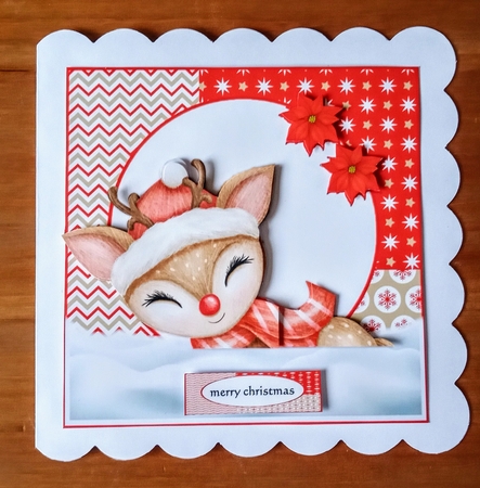 Cute deer In The Snow  by Jackie Odonnell