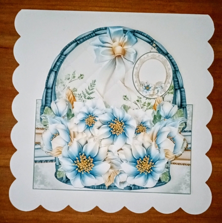 Frosted Florals Basket Shaped Mini Page Kit by Jackie Odonnell