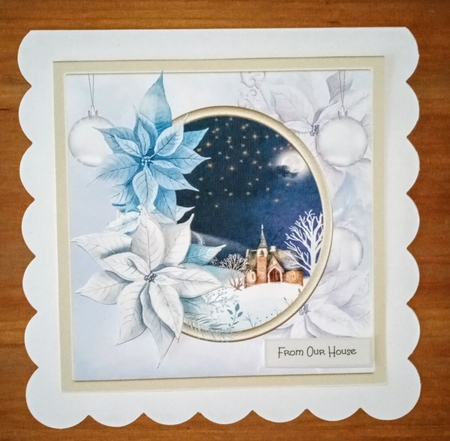 Church in the moonlight 7x7 by Jackie Odonnell