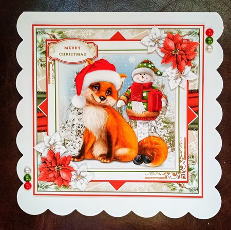 Cute Christmas Fox Mini Page Kit by Jackie Odonnell