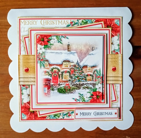 Christmas Cottage 7x7 inch Bumper Set by Jackie Odonnell