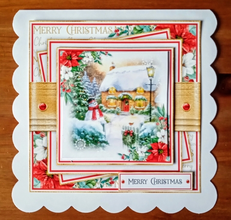 Christmas Cottage 7x7 inch Bumper Set by Jackie Odonnell