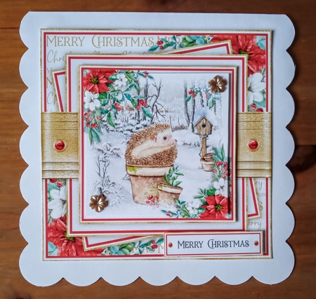 Hedgehog Christmas 7x7 inch Bumper Set by Jackie Odonnell