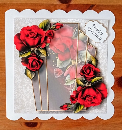 Art Deco Beautiful Floral - Drama Roses by Jackie Odonnell