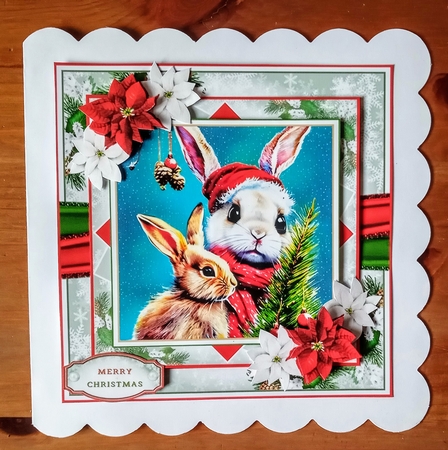 Cute Christmas Bunny 04 Mini Page Kit  by Jackie Odonnell