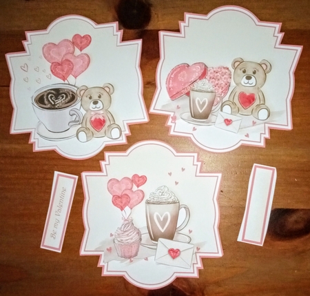 Valentine bears and cupcakes toppers by Jackie Odonnell