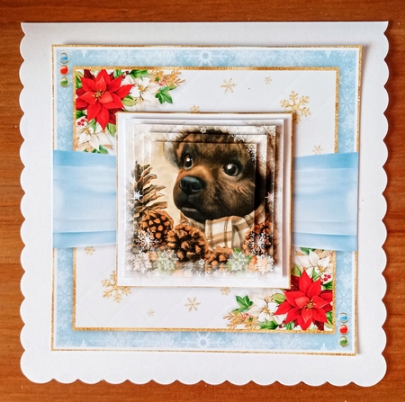  Christmas Kitty and Puppy 7x7 inch Bumper Set by Jackie Odonnell
