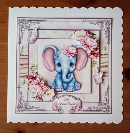 Cute Floral Elephant Mini Page Kit by Jackie Odonnell