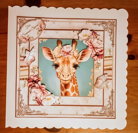 Cute Floral Giraffe Mini Page Kit by Jackie Odonnell