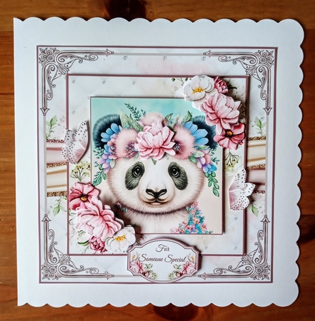 Cute Floral Panda Mini Page Kit by Jackie Odonnell