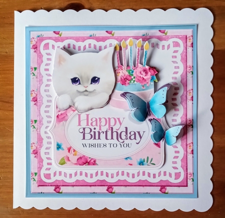 Birthday Kitten 8x8 Mini Kit by Jackie Odonnell
