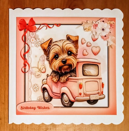 7x7 Gorgeous Yorkie in a Pick-Up by Jackie Odonnell