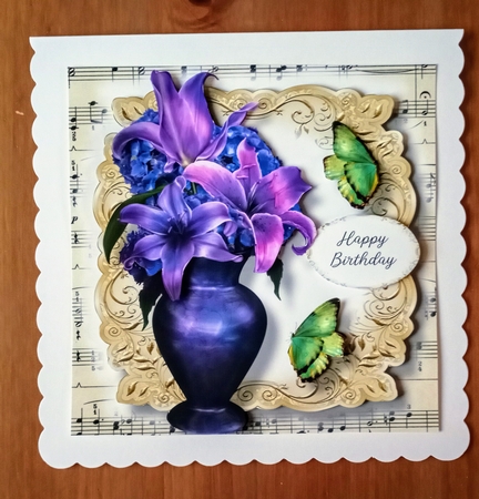 Fabulous Floral With Sheet Music - Dark Shadows Lilies by Jackie Odonnell