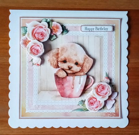 Poodle in a cup by Jackie Odonnell