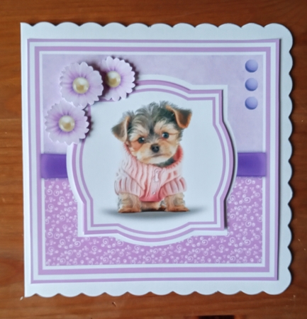 Puppies in Jumpers (4 card mini-kit) by Jackie Odonnell