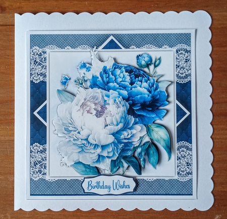 8x8 Mini Kit, Beautiful Peony Blue by Jackie Odonnell
