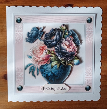 8x8 Mini Kit, Beautiful Pink and Black Peonys by Jackie Odonnell