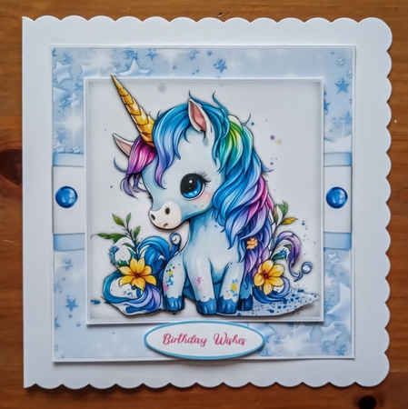 8x8 Mini Kit, Beautiful Baby Unicorn by Jackie Odonnell