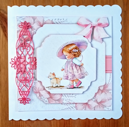Little Girl & Cat Mini Kit #1   **Includes 4 Toppers** by Jackie Odonnell