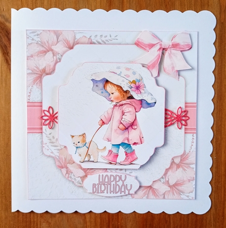 Little Girl & Cat Mini Kit #1   **Includes 4 Toppers** by Jackie Odonnell