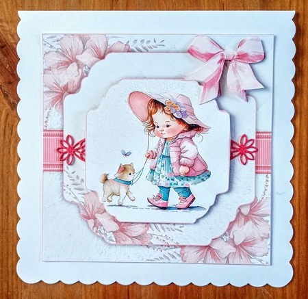 Little Girl & Cat Mini Kit #1   **Includes 4 Toppers** by Jackie Odonnell