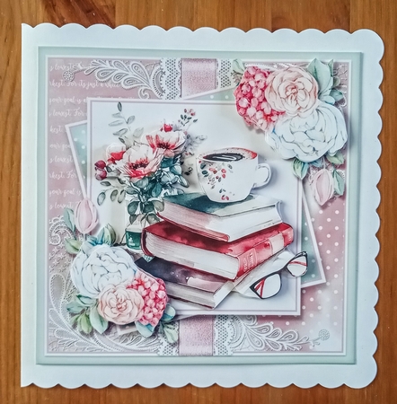 Flowers and books one  by Jackie Odonnell