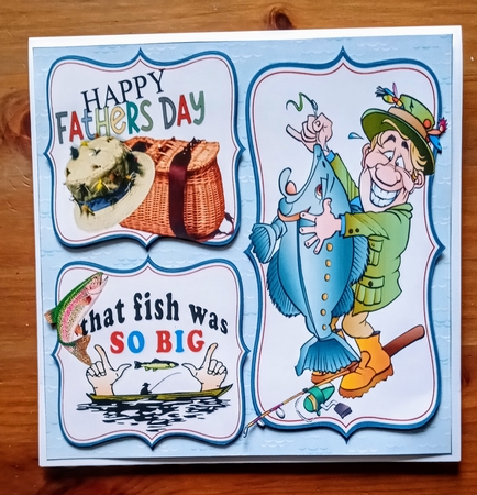 The man loves fishing birthday or fathers day  8x8 & A5 mini kit by Jackie Odonnell