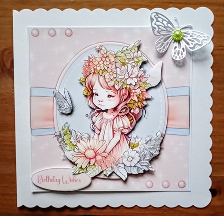 8X8 Mini Kit, Beautiful Flower Fairy Girl  3 by Jackie Odonnell
