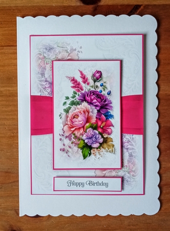 Fuchsia Bouquet 5x7 inch No.4 by Jackie Odonnell