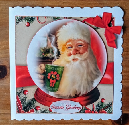 Santa Cheer Snow Globe Mini Kit    7X7 by Jackie Odonnell