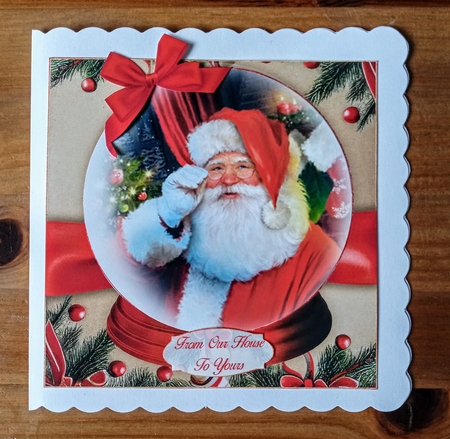 Santa Cheer Snow Globe Mini Kit    7X7 by Jackie Odonnell