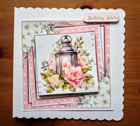 8x8 Mini Kit, Beautiful Lantern and Roses by Jackie Odonnell