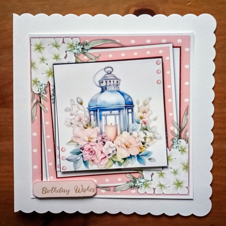 8x8 Mini Kit, Beautiful Lantern and Roses by Jackie Odonnell