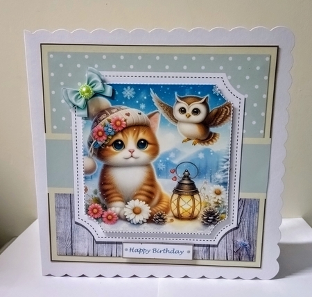Cutest Winter Animals Card & Toppers Set (Christmas, Birthday etc) by Jackie Odonnell