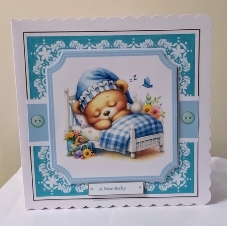 Sleeping Baby Animals Card & Toppers Set by Jackie Odonnell