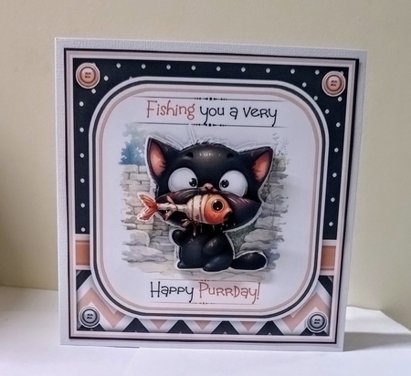 Fishing You A Happy Purrday! by Jackie Odonnell
