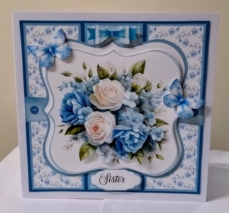 Blue Floral Bouquets by Jackie Odonnell