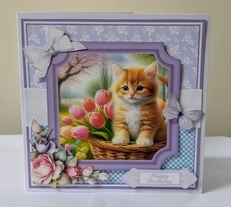 SPRING FLOWER KITTEN BASKETS by Jackie Odonnell