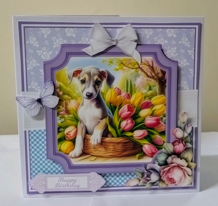 SPRING FLOWER PUPPY BASKETS by Jackie Odonnell