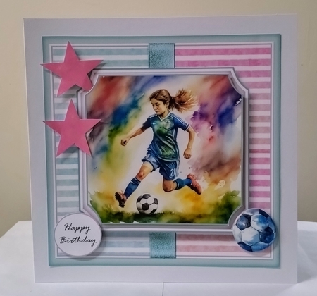 Girl Soccer Topper  by Jackie Odonnell