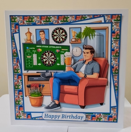 Darts and a beer by Jackie Odonnell